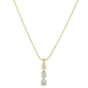 1928 Jewelry Cubic Zirconia Drop Necklace 18"