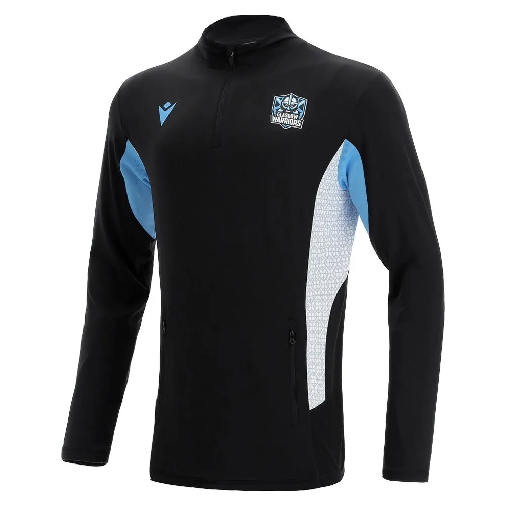 2021-2022 Glasgow Warriors Performance Half Zip Softshell (Black)