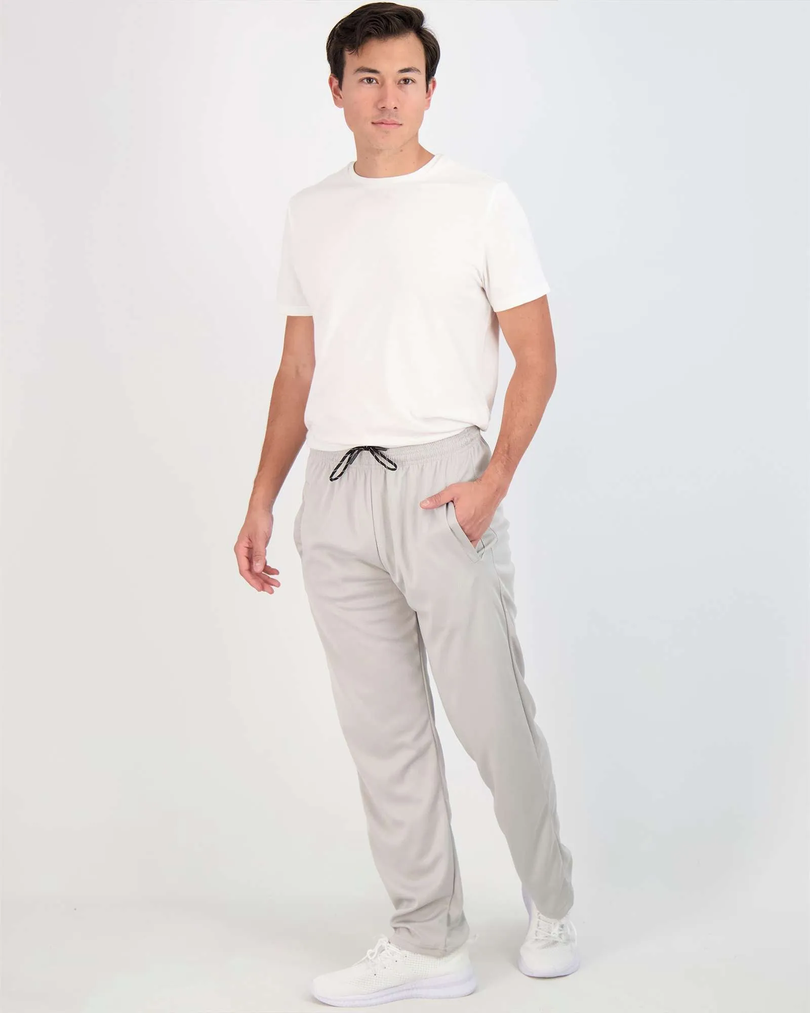 3 Pack: Mens Mesh Active Open Bottom Sweatpants