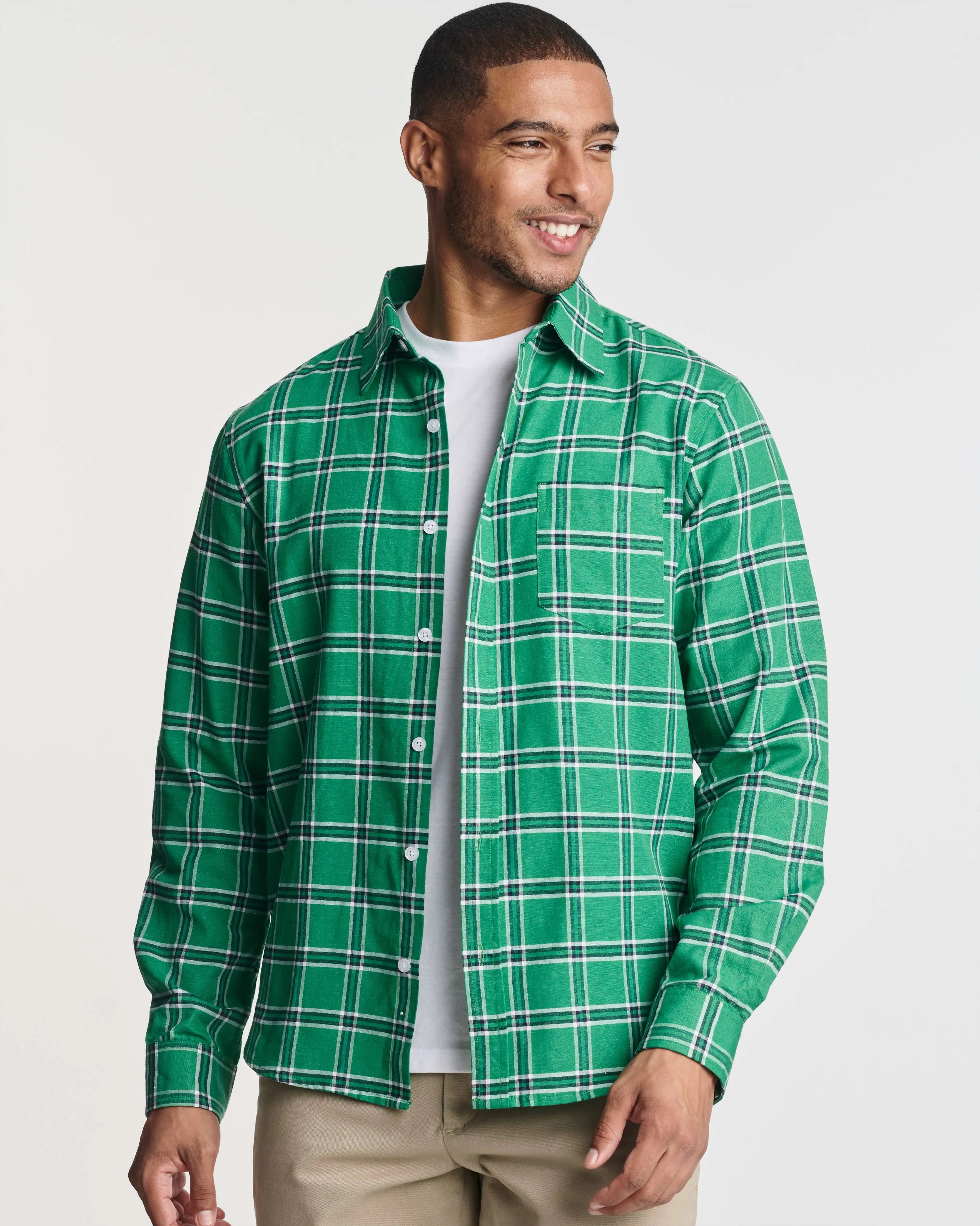 3 Pack: Men's Regular-Fit Long Sleeve Poplin Shirt (Available in Big & Tall)