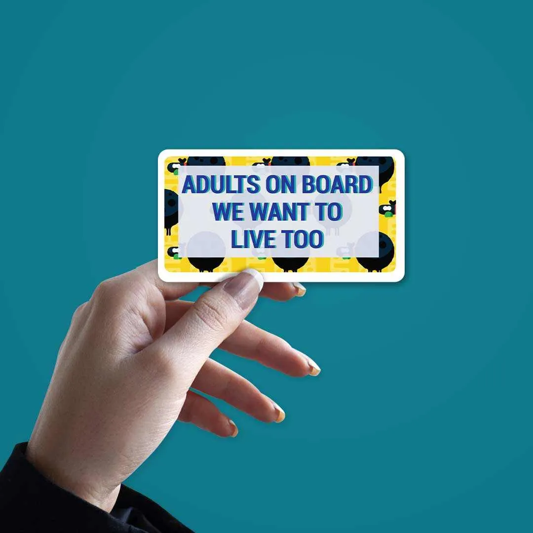 Adults on board Sticker