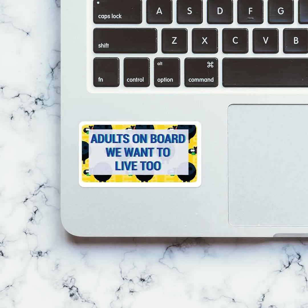 Adults on board Sticker