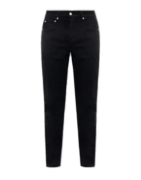 ALEXANDER MCQUEEN Men's Black Tapered-Leg Jeans for FW23