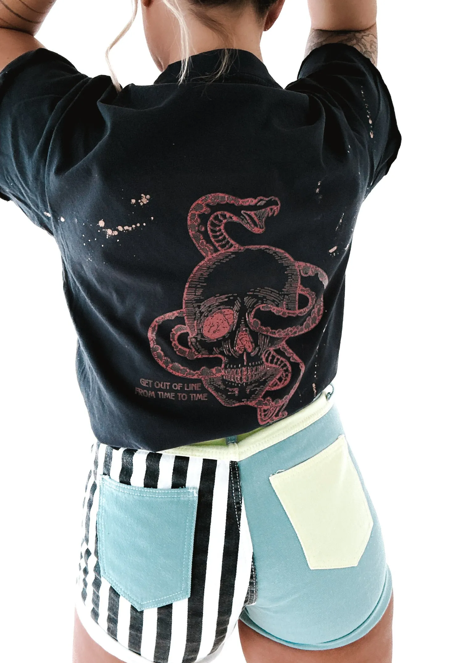 ALL WE HAVE IS NOW BLEACHED OUT SIDE SLIT TEE