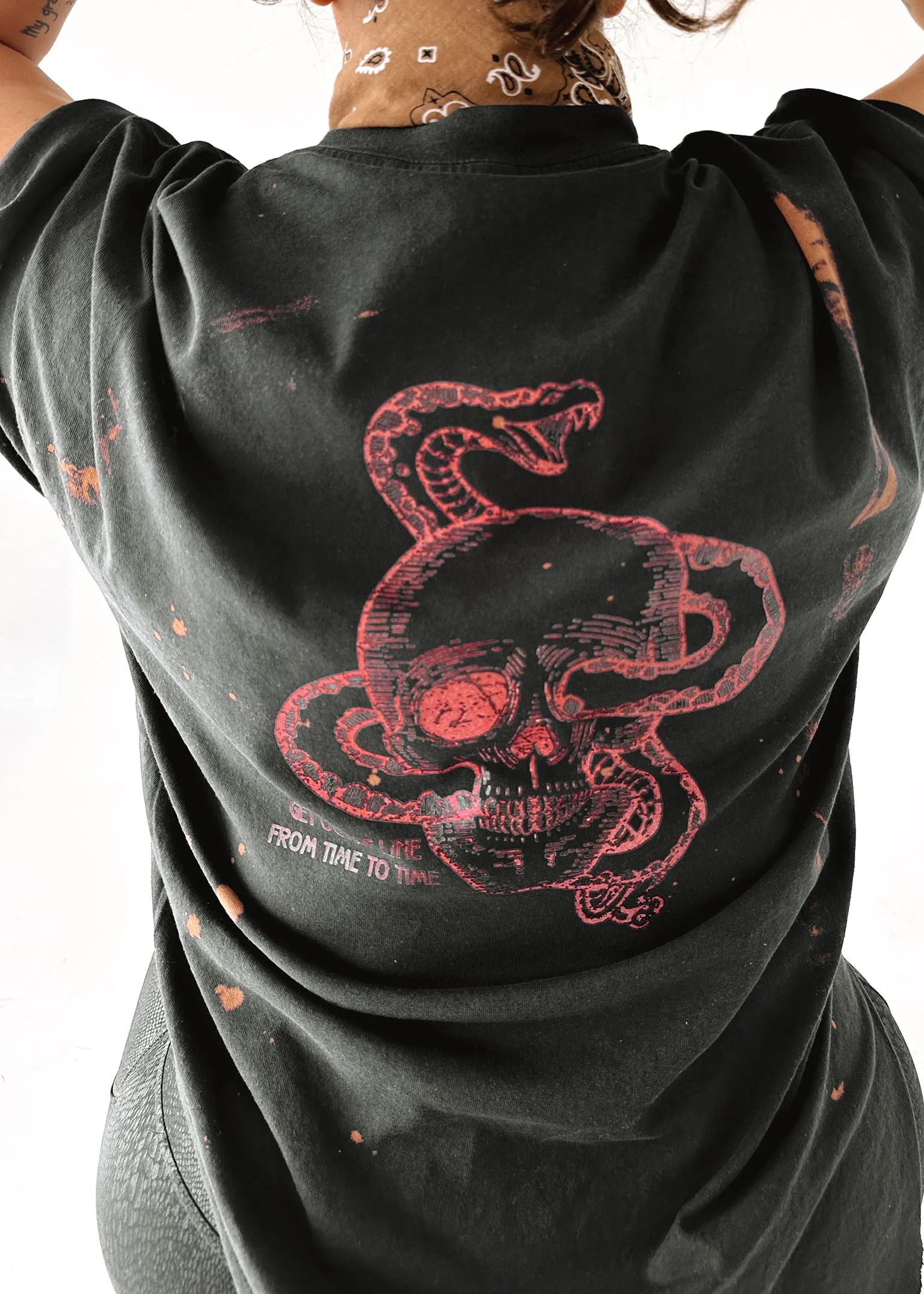 ALL WE HAVE IS NOW BLEACHED OUT SIDE SLIT TEE