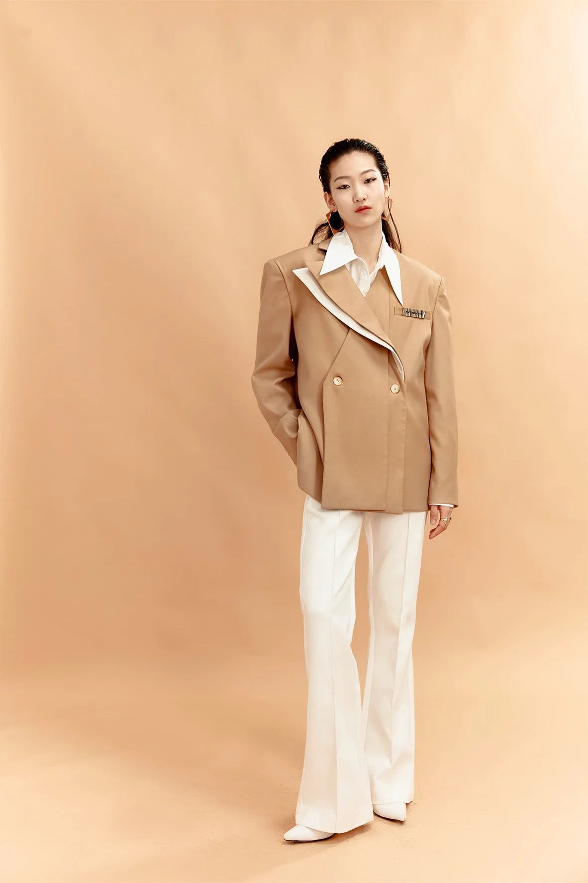Asymmetric One-side Lapel Blaze
