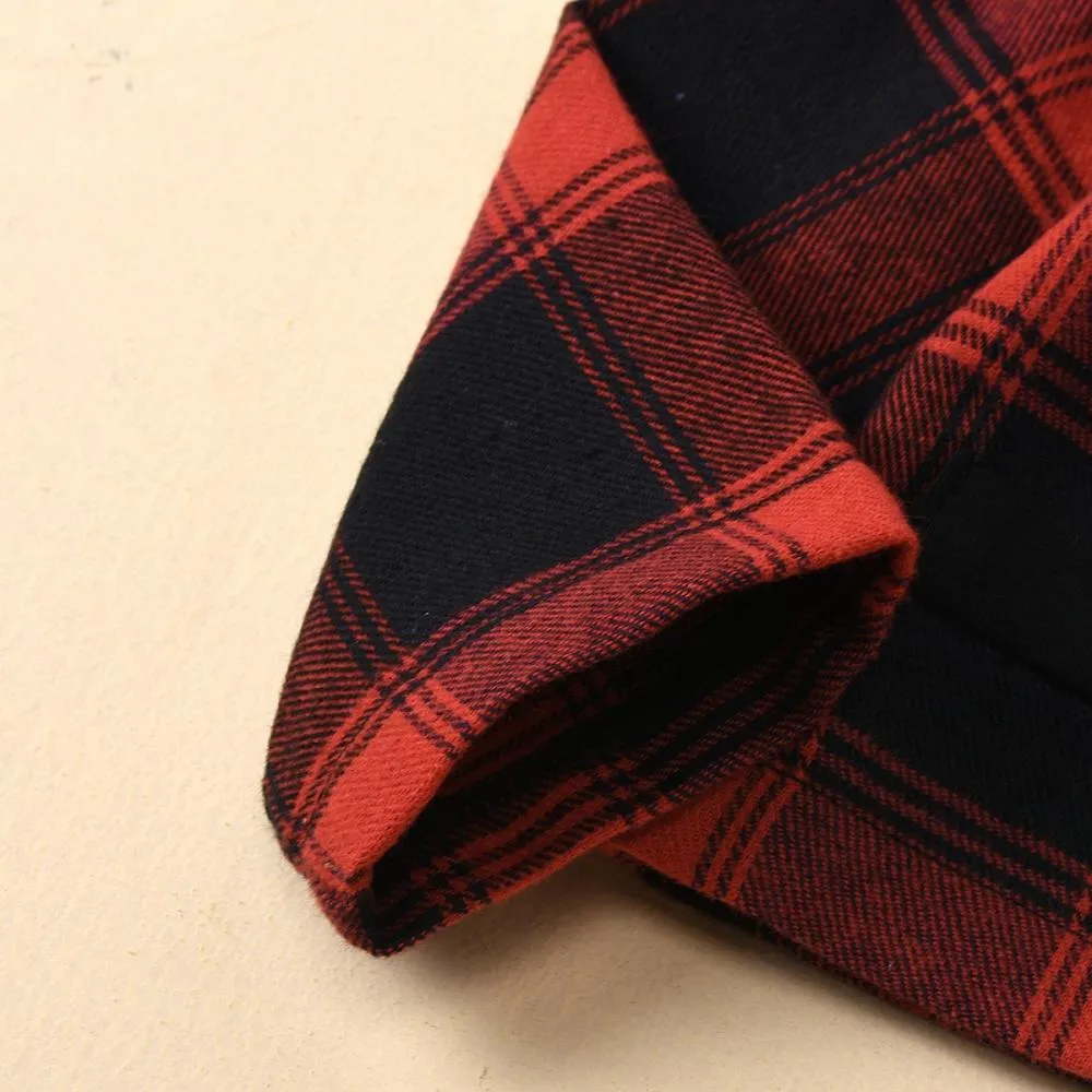 Autumn Plaid Stitching Skirt Girls Suit Wholesale Baby Girls Clothes