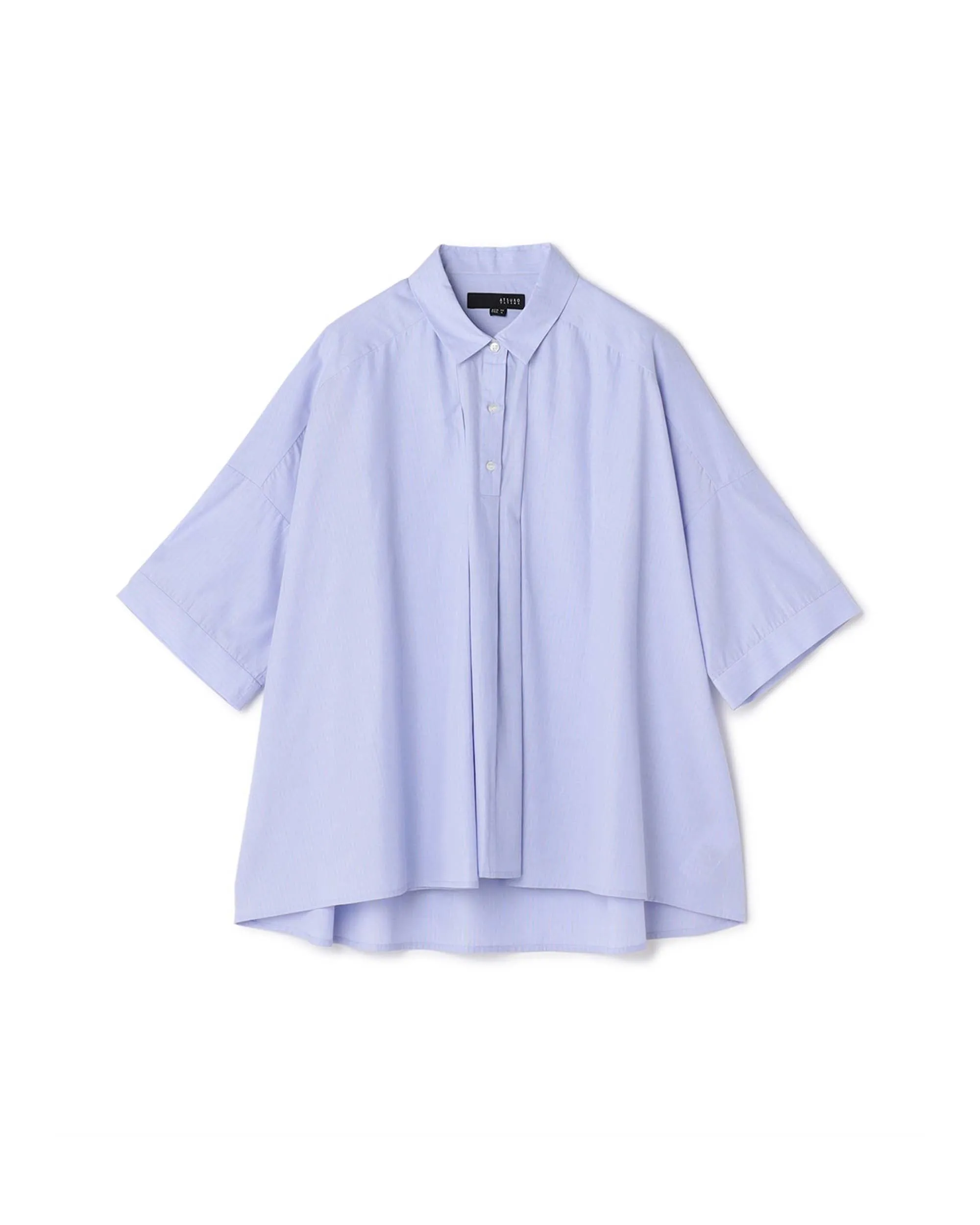Big Folded Front Cotton Mix Blouse