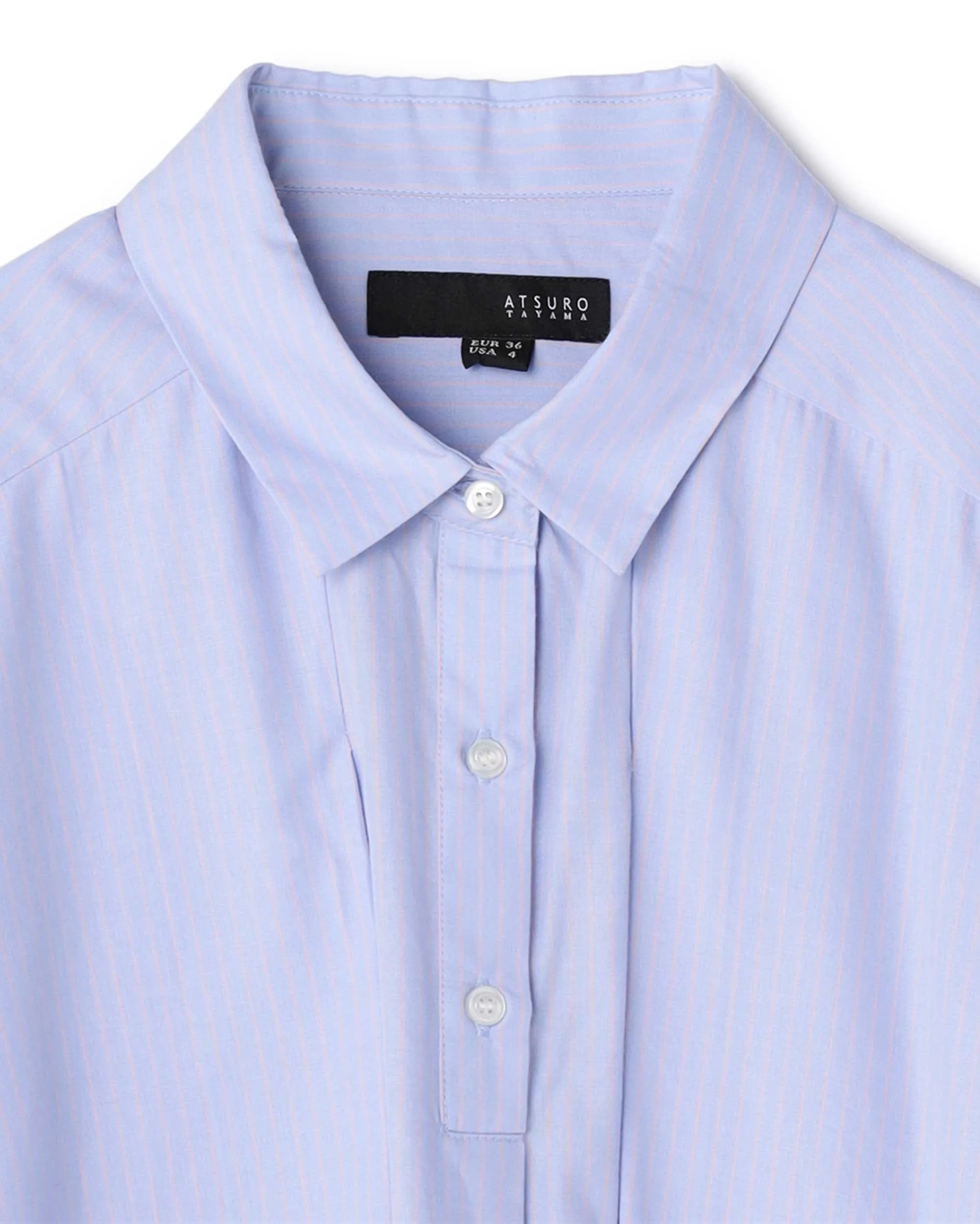Big Folded Front Cotton Mix Blouse
