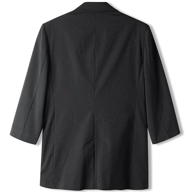 Black-Grey Stripe Blazer
