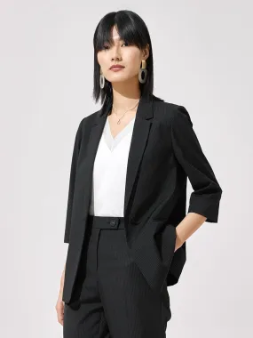 Black-Grey Stripe Blazer