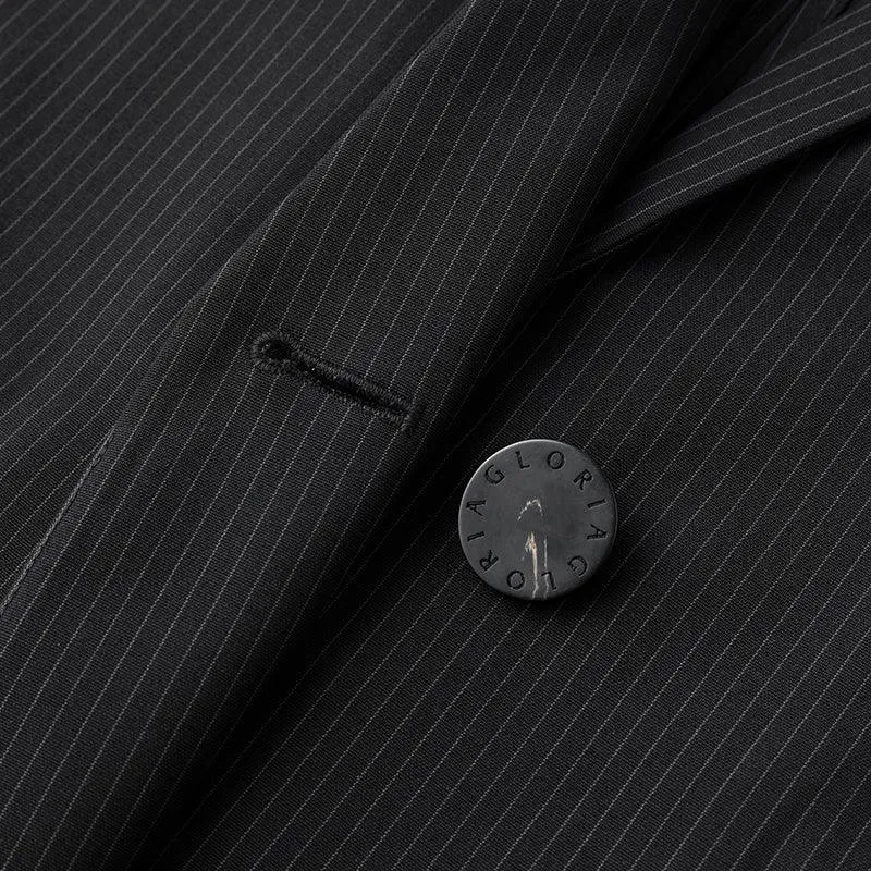 Black-Grey Stripe Blazer