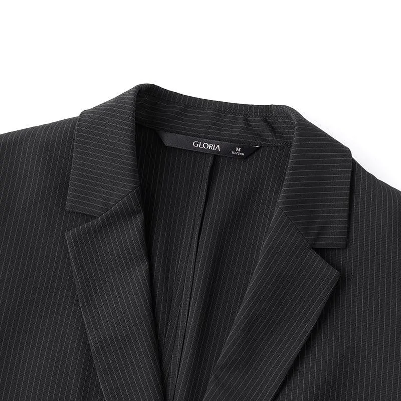 Black-Grey Stripe Blazer