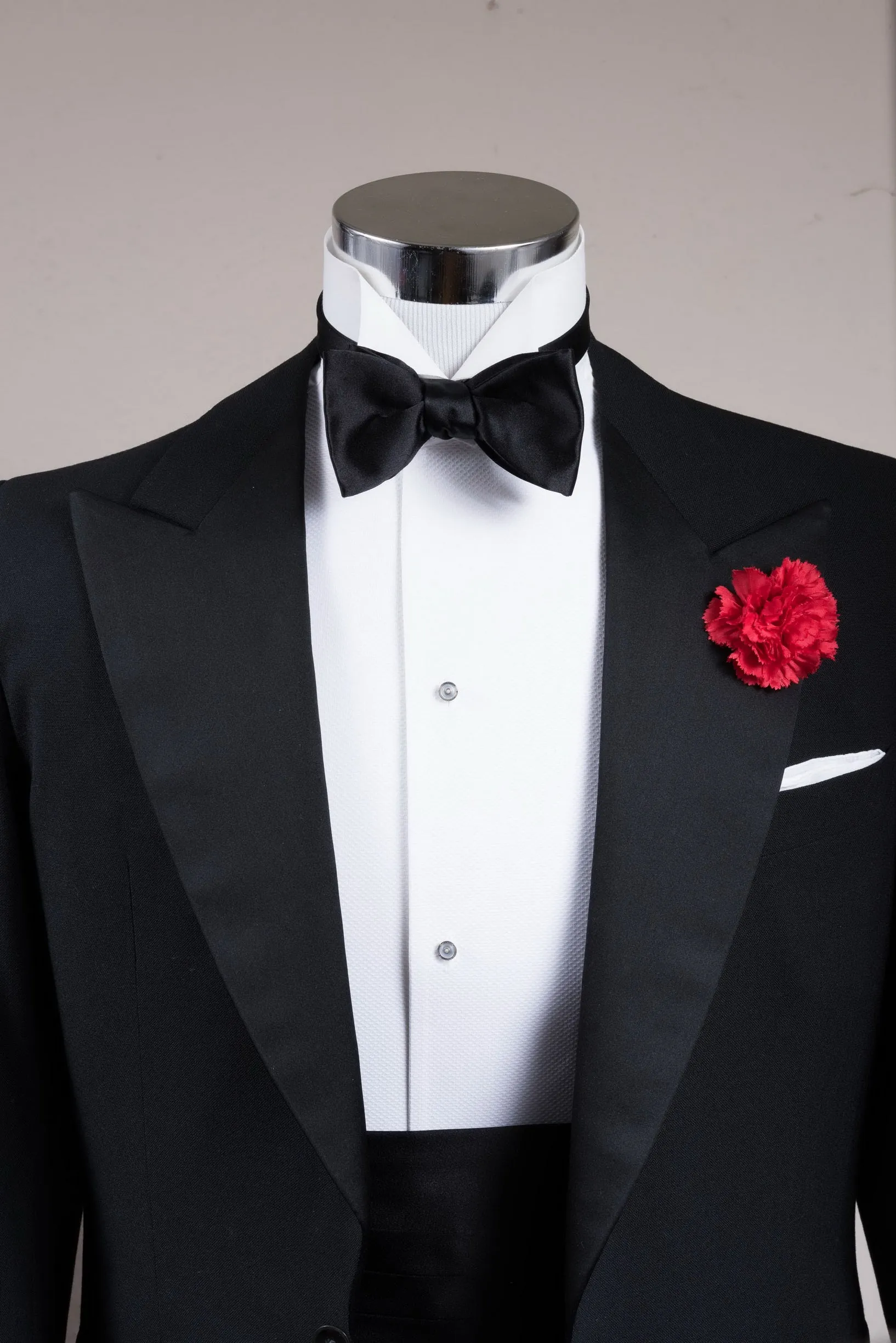 Black Silk Satin Butterfly Self-Tie Bow Tie