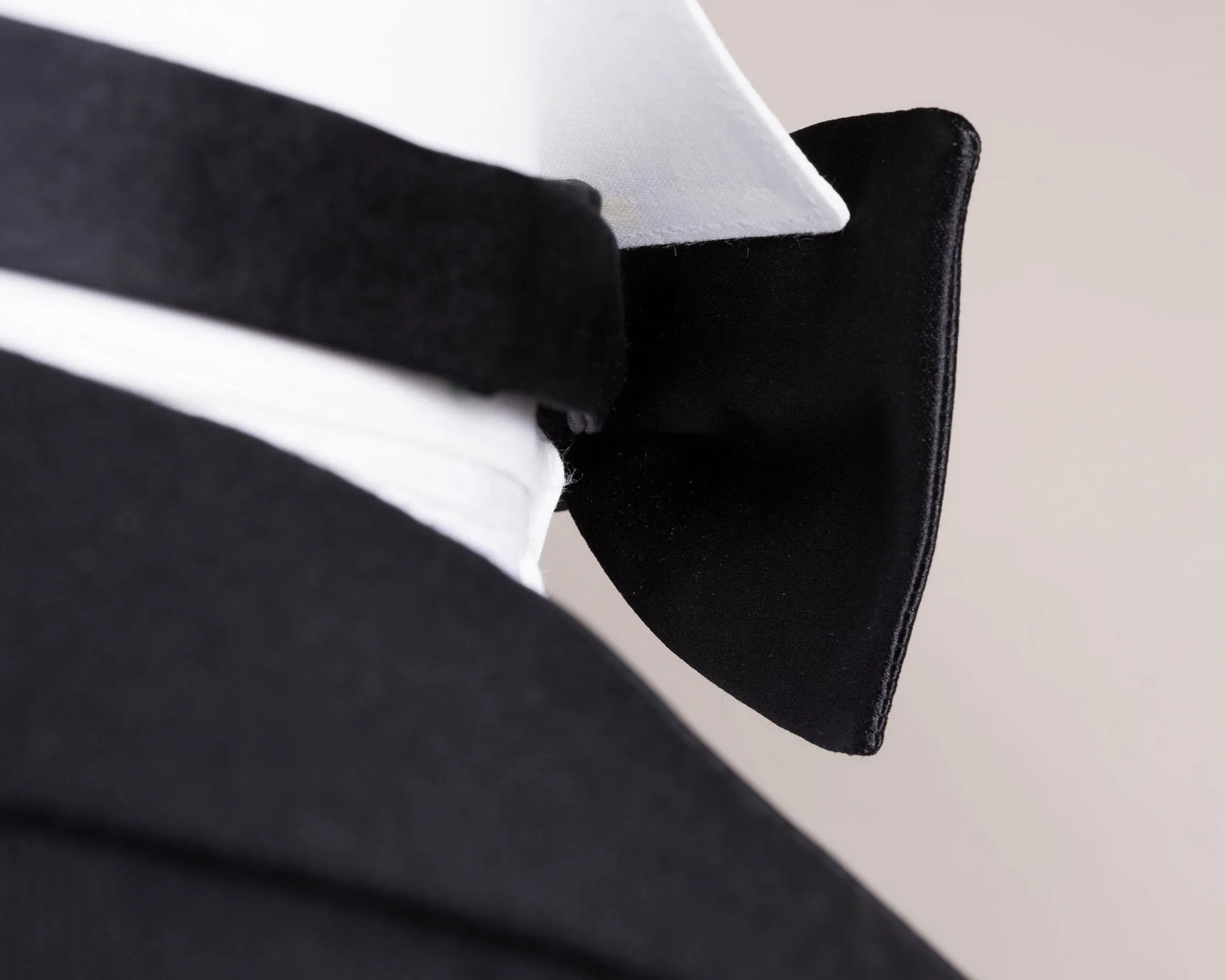 Black Silk Satin Butterfly Self-Tie Bow Tie