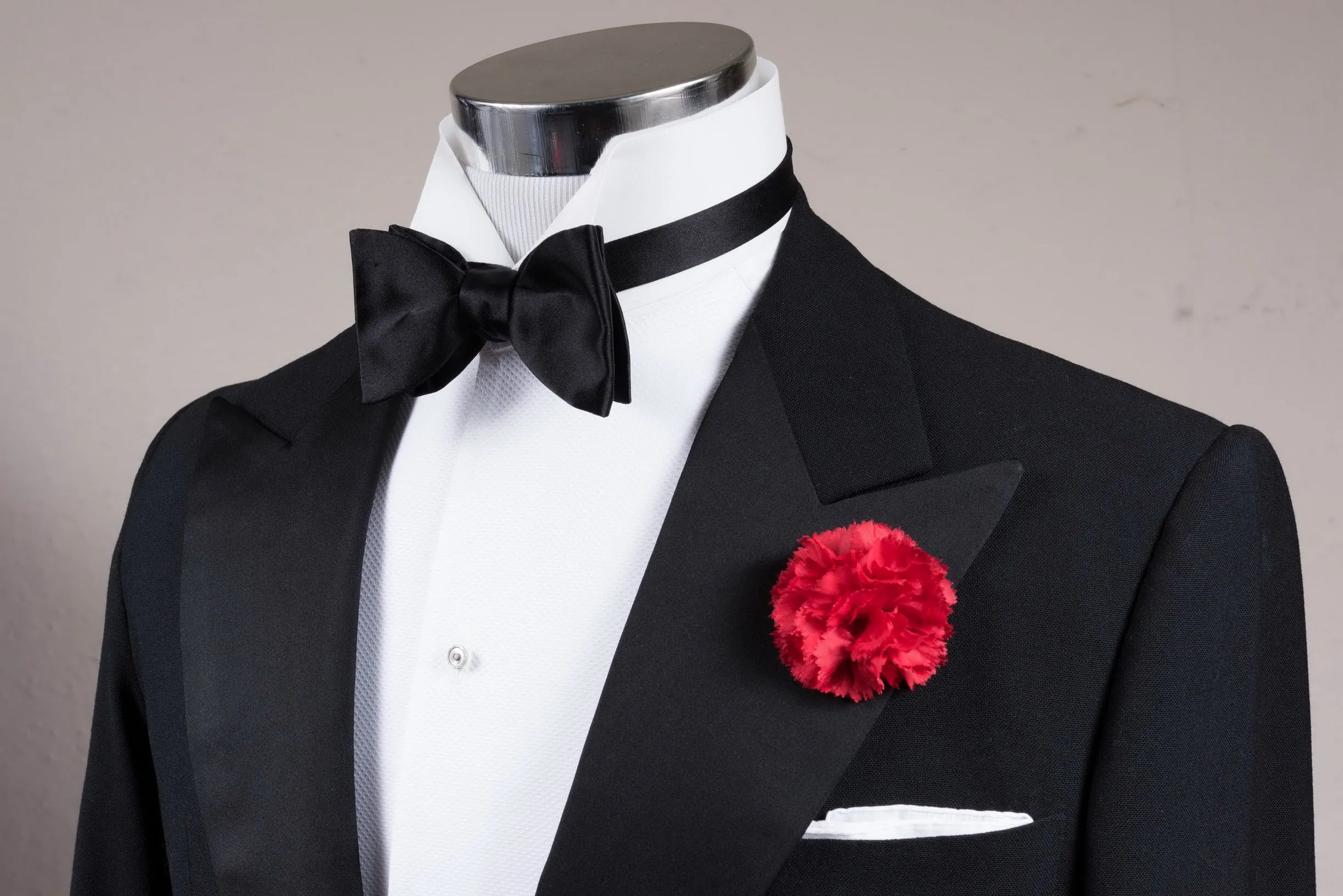 Black Silk Satin Butterfly Self-Tie Bow Tie