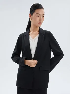 Black Tencel Knit Blazer