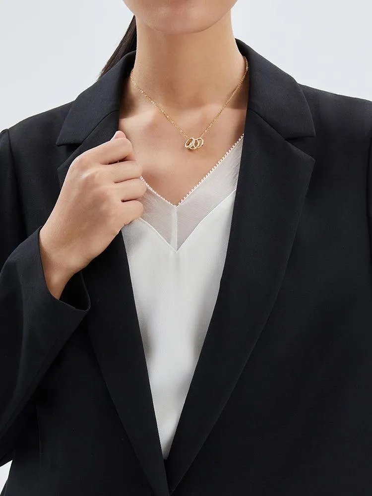 Black Tencel Knit Blazer