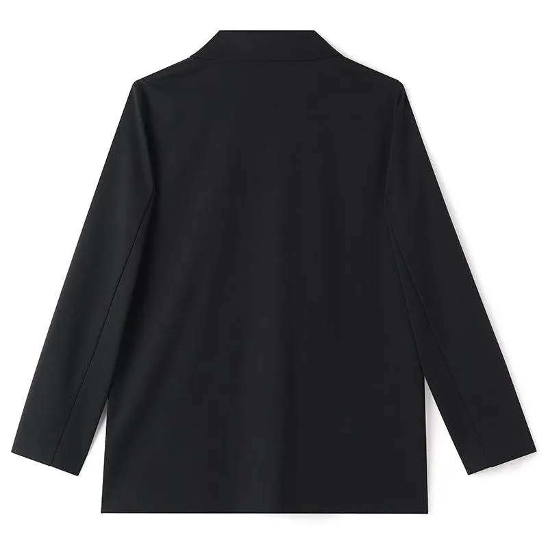 Black Tencel Knit Blazer