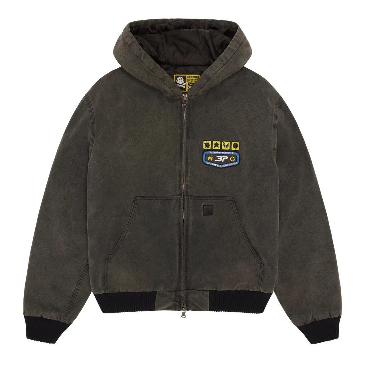 Broken Planet Market Workwear Jacket Washed Soot Black