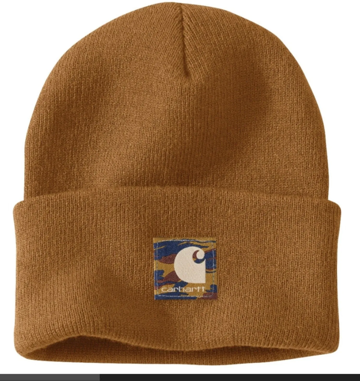 Carhartt Knit Camo Logo Patch Beanie