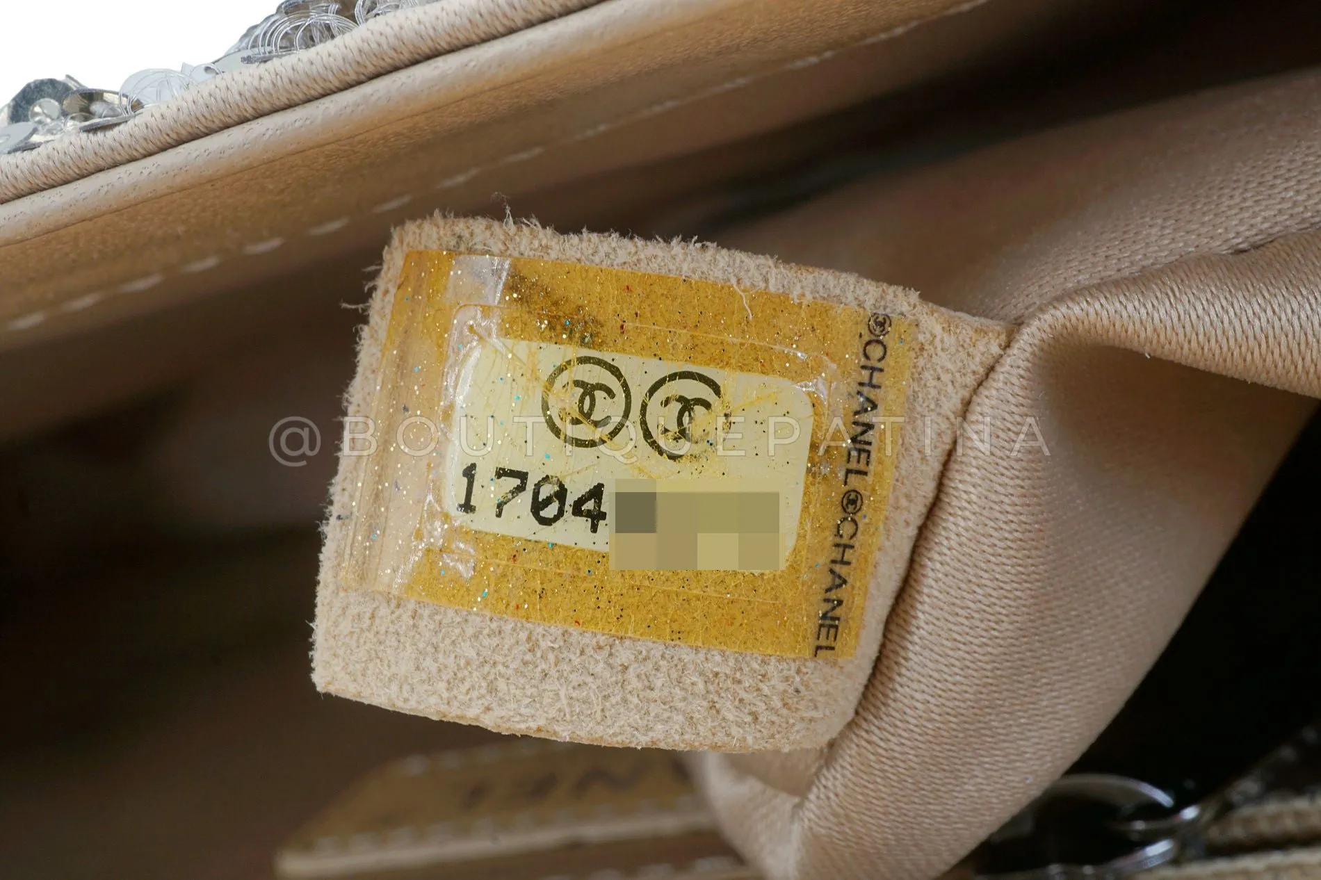 Chanel 2012 Gold Sequin Medium Flap Bag RHW J27