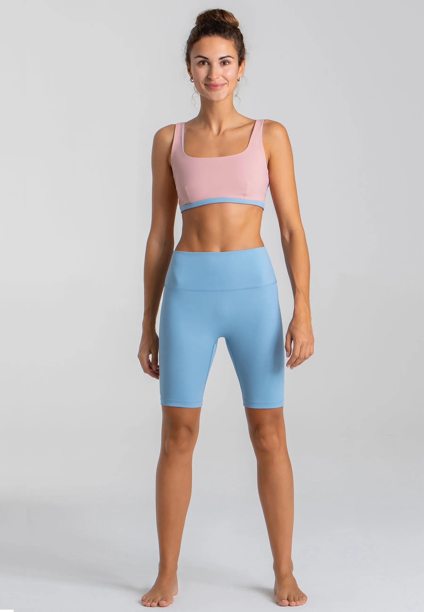 Charm Bralette Reversible - Rose Blossom Dusty Baby Blue