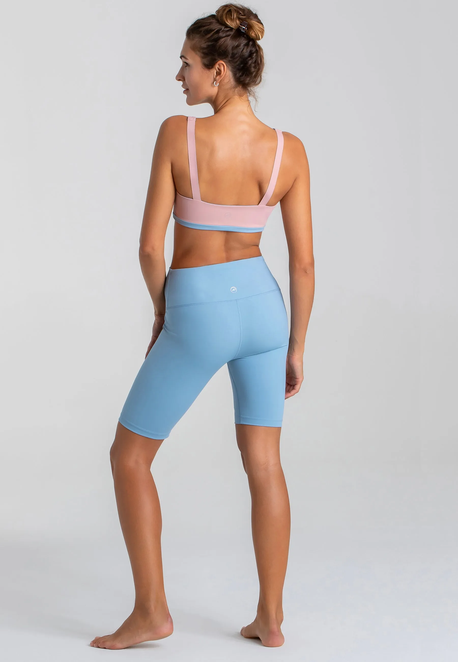 Charm Bralette Reversible - Rose Blossom Dusty Baby Blue