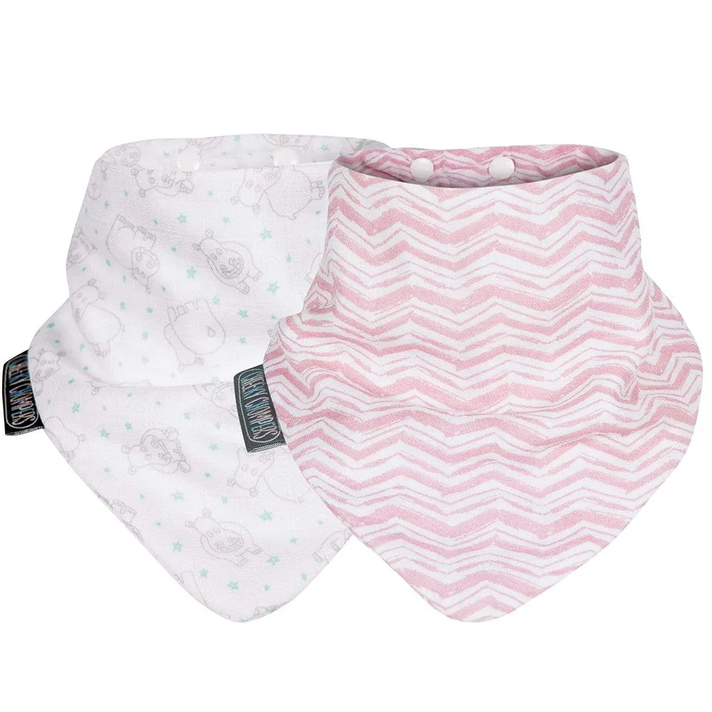 Cheeky Chompers Muslin Neckerbibs - Twin Pack