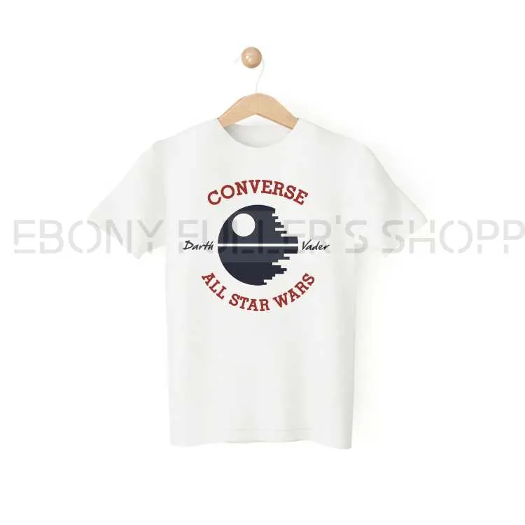 Converse All Star Wars Parody Funny White T-shirts Sarcastic Unisex Adult Men Women T Shirts