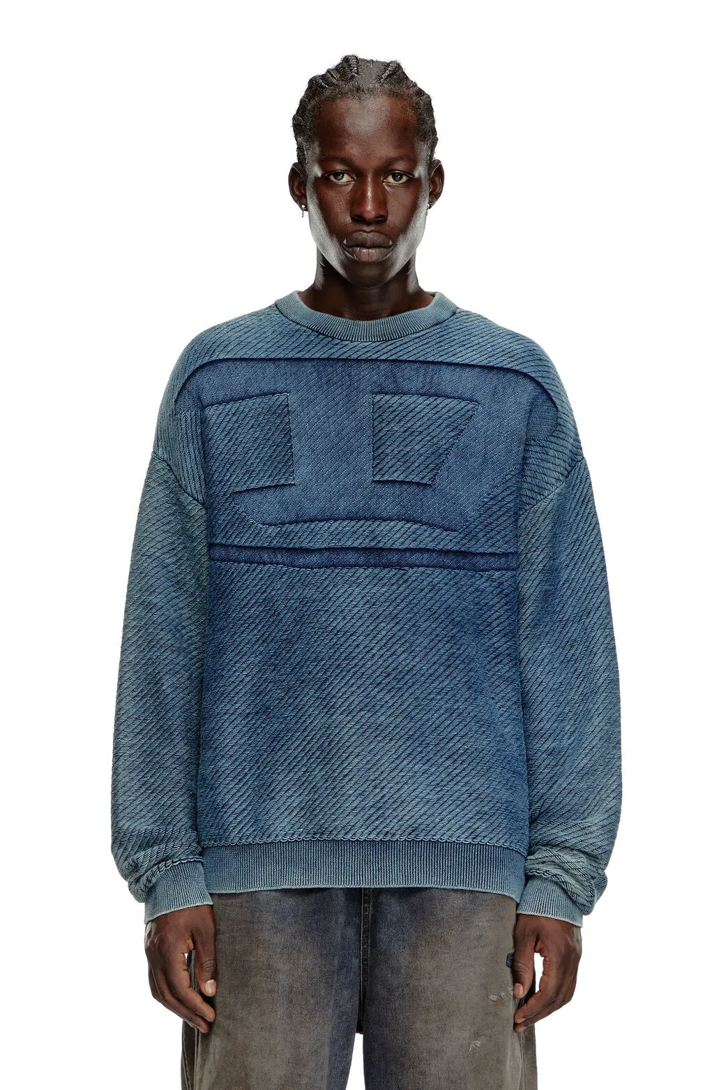 DIESEL K-KLEVERY KNITWEAR A15476-0AJCY PEACOAT BLUE