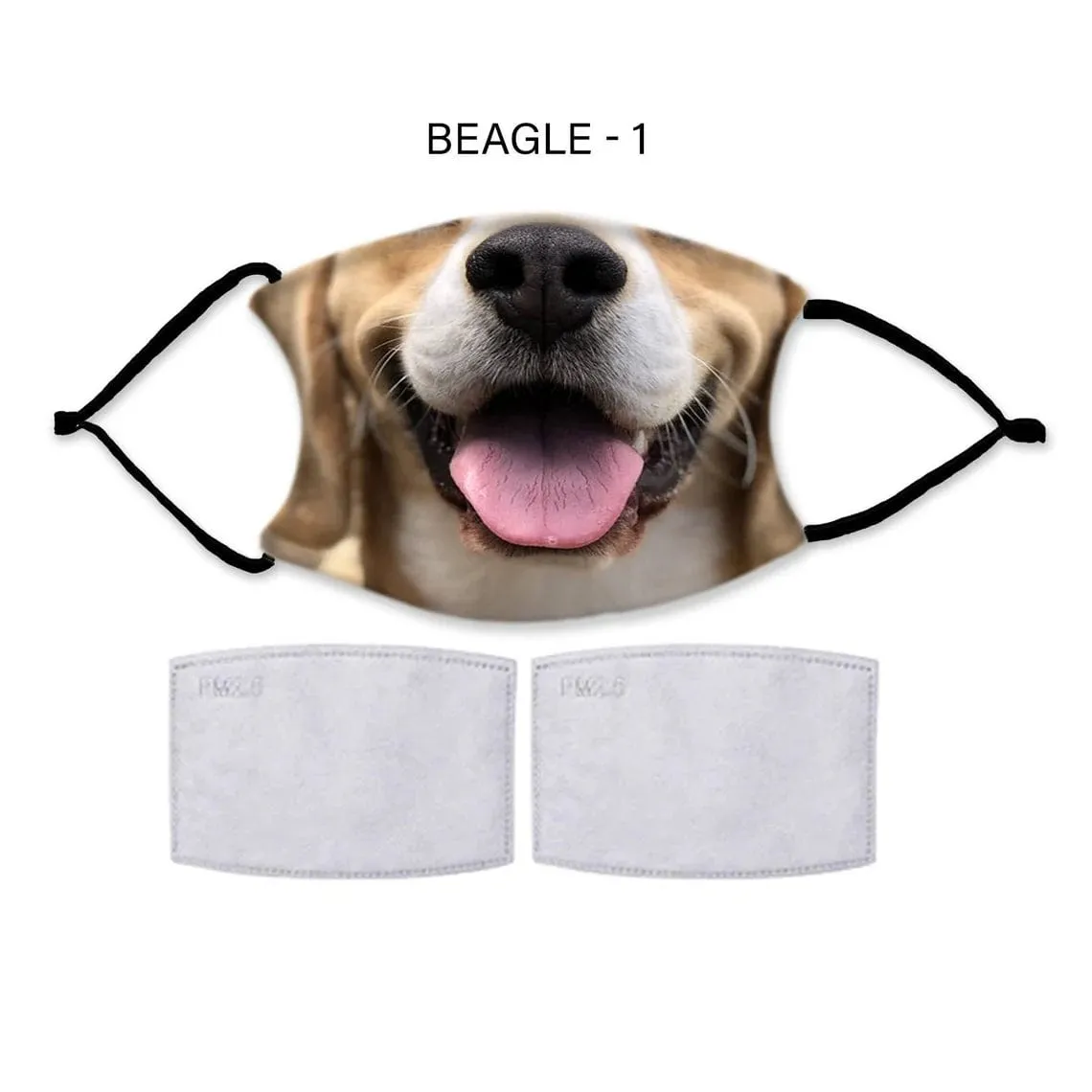 DOG FACE Fashion Design Printed Reusable Face Mask collection (Includes 2 FREE filters)