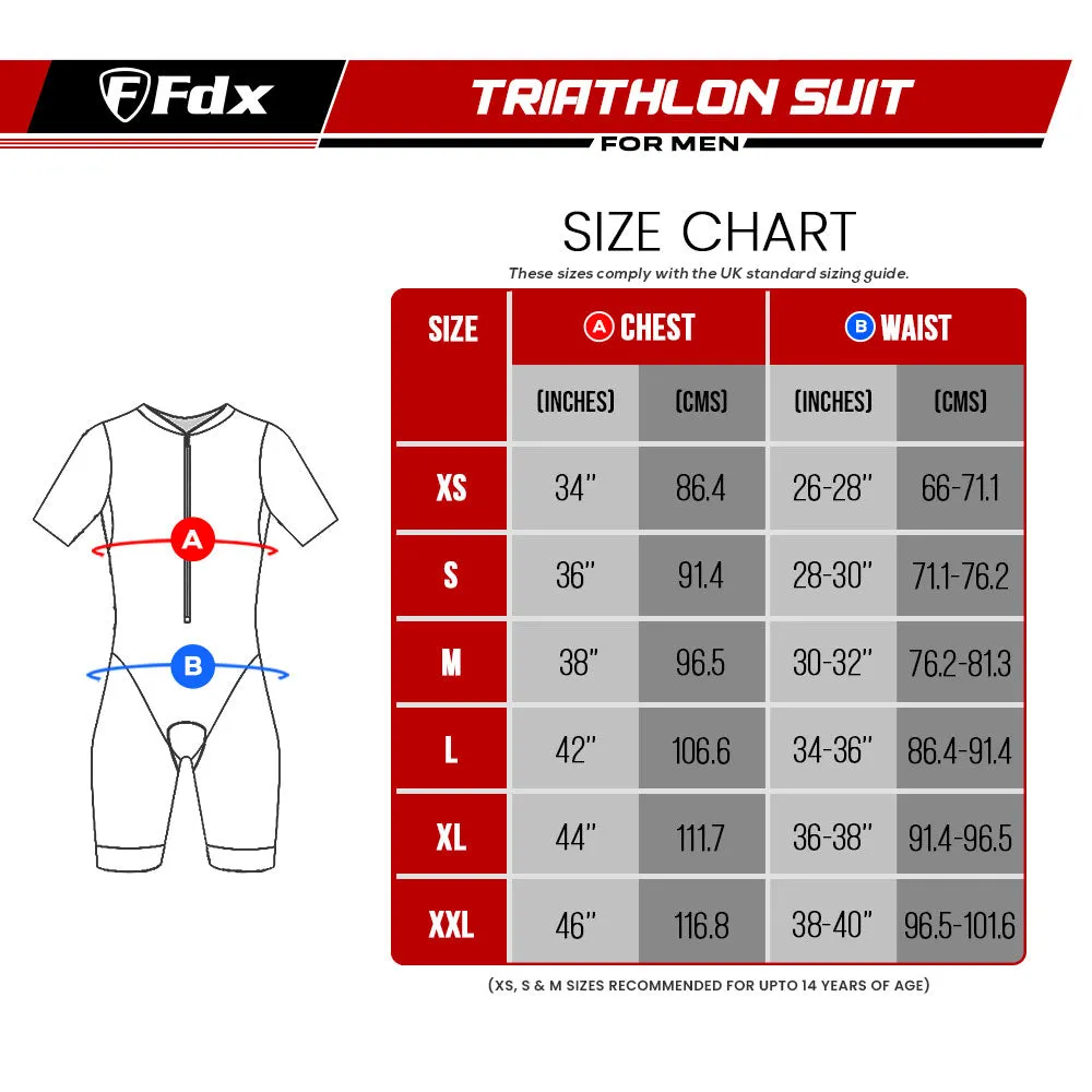 Fdx Camouflage Blue Men's & Boy's Padded Triathlon Suit