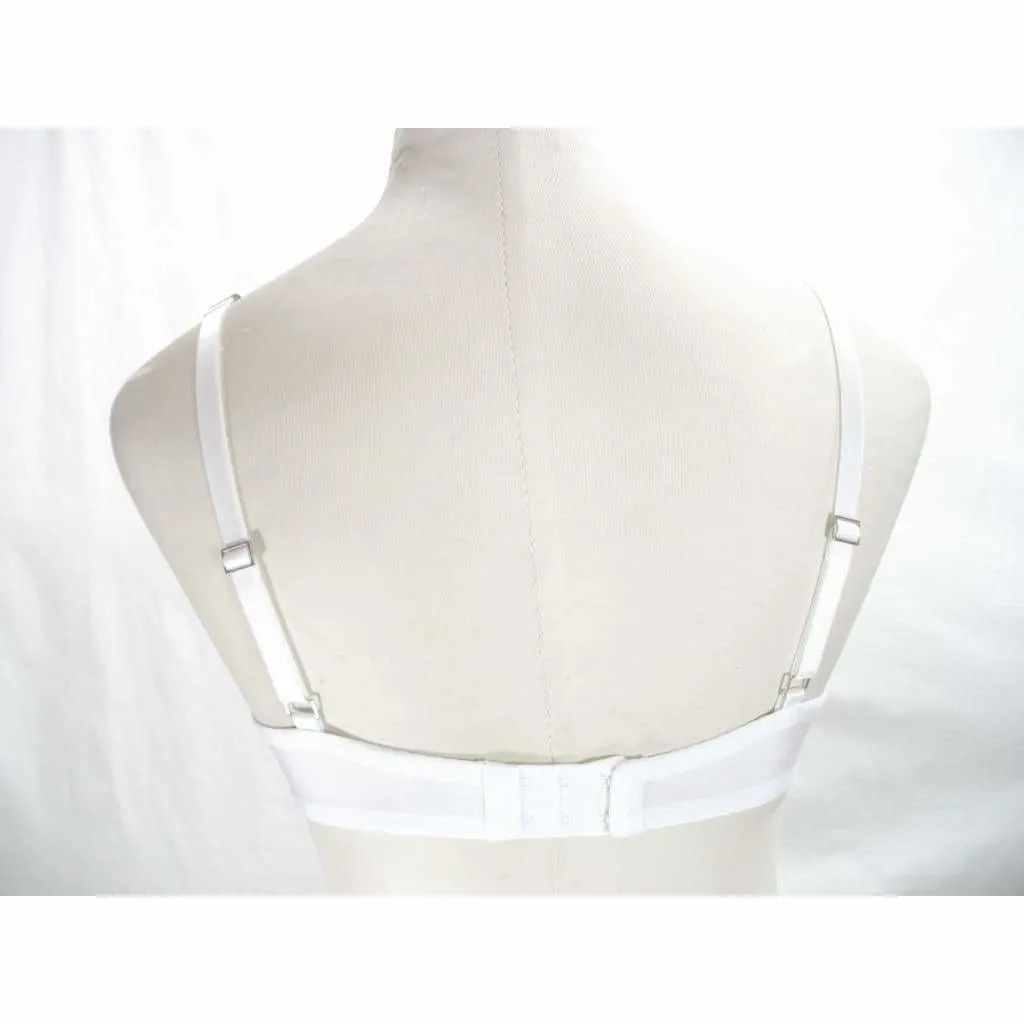 Felina 190013 Sabrina Semi Sheer Lace Demi Underwire Bra 34DD White