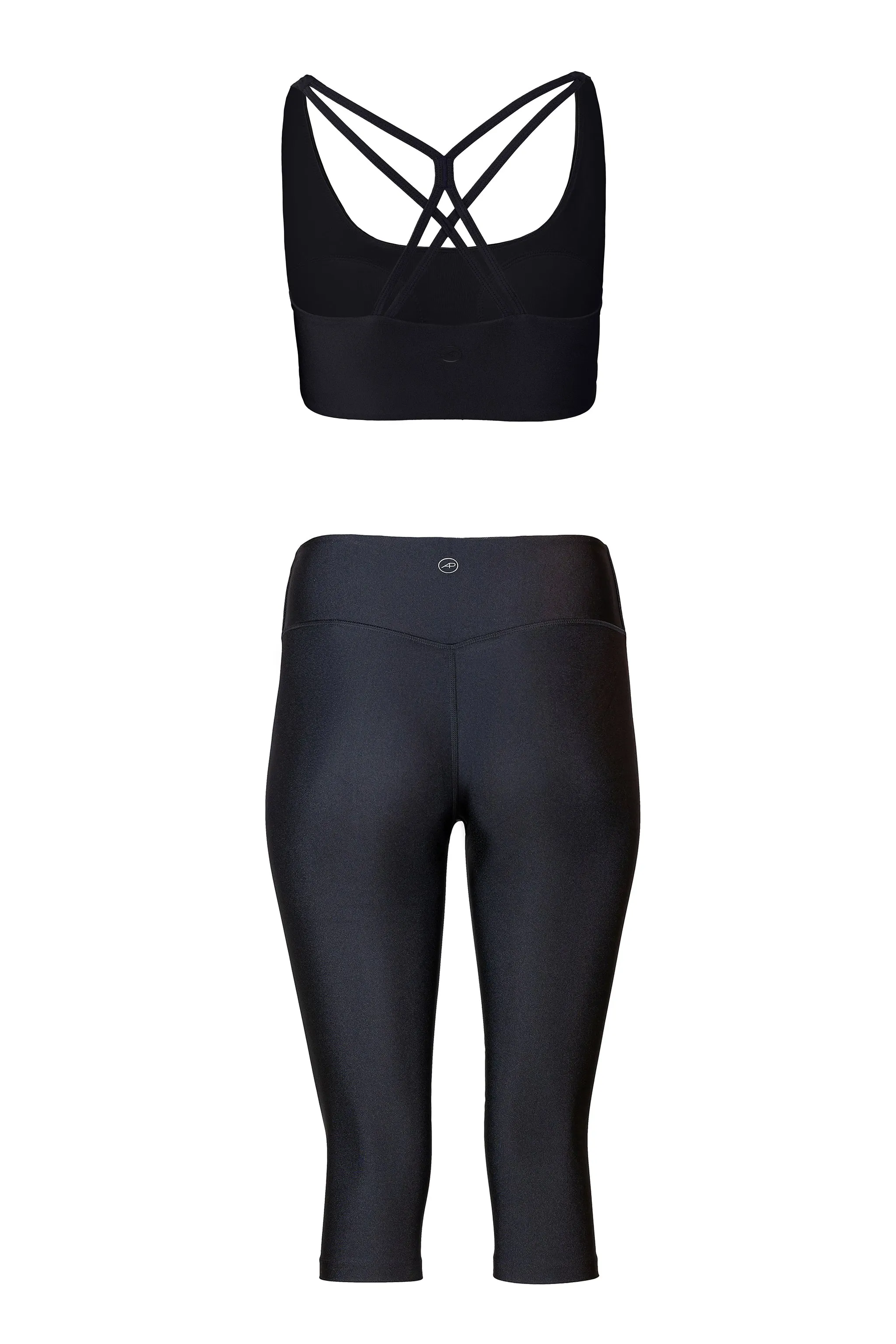 Force BH & Impulse Crop Leggings Set - Liquid Black