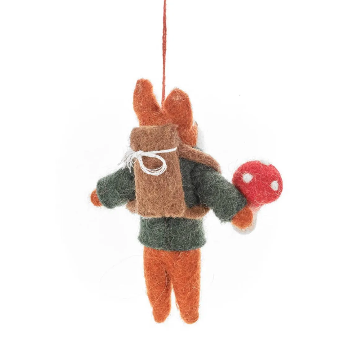 Handmade Felt Fox Christmas Tree Ornament