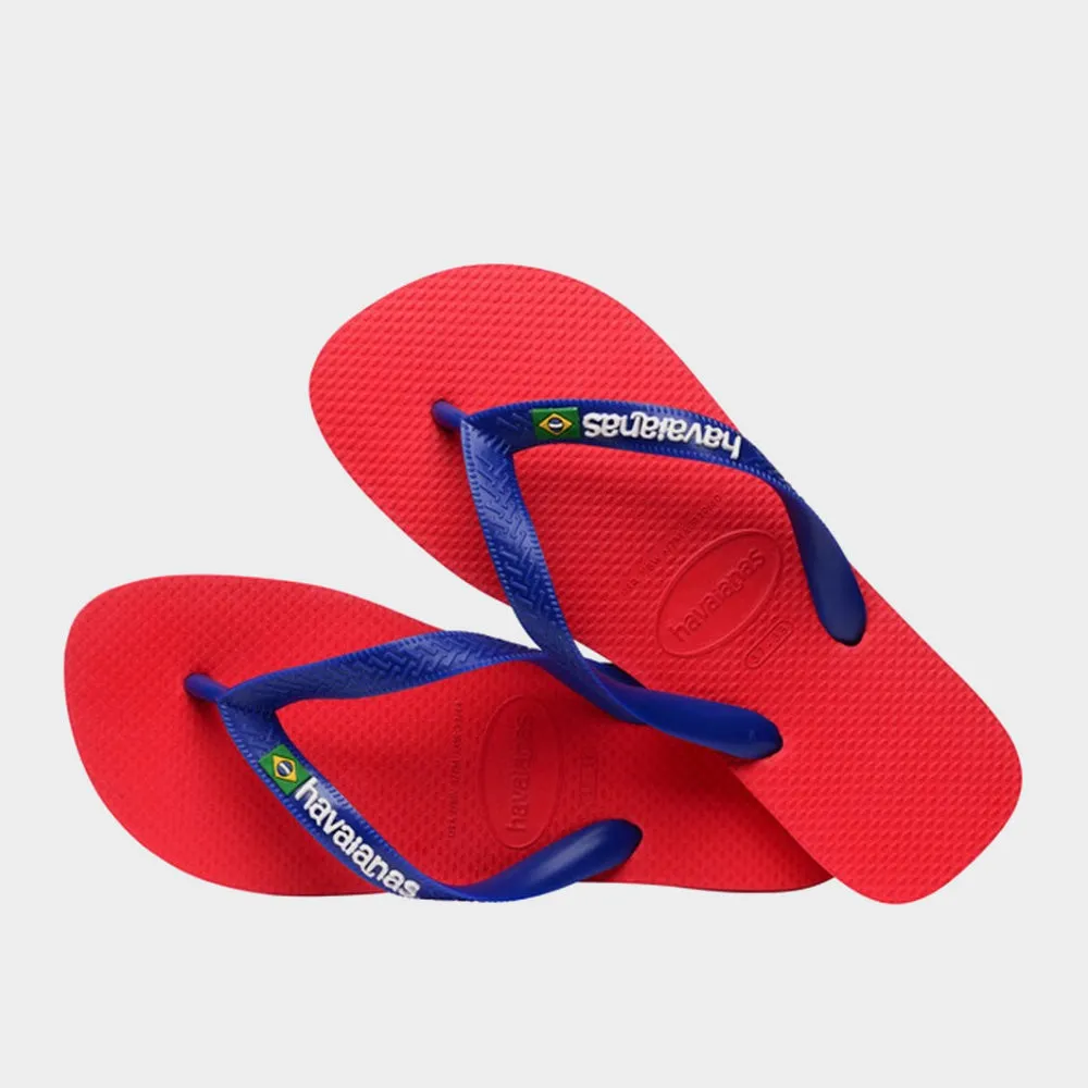 Havaianas Unisex Brazil Logo Ruby Red Thongs Red/Blue _ 180104 _ Red