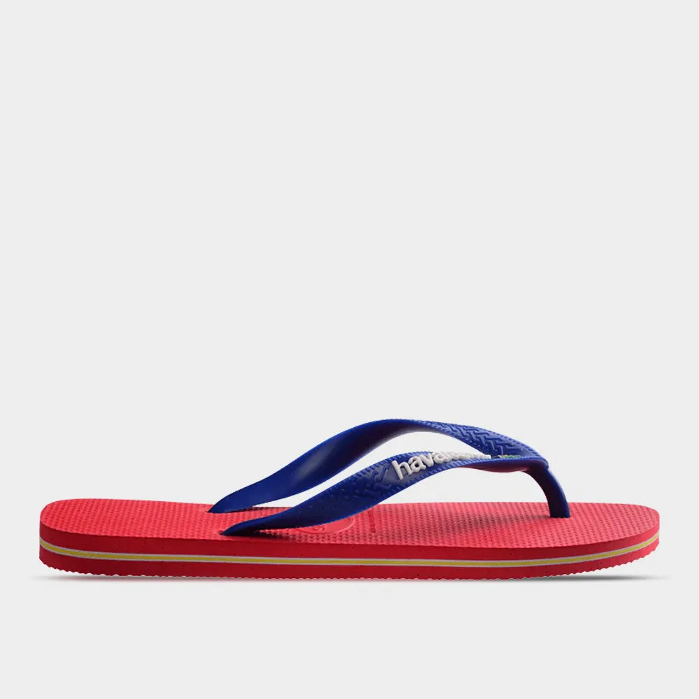 Havaianas Unisex Brazil Logo Ruby Red Thongs Red/Blue _ 180104 _ Red