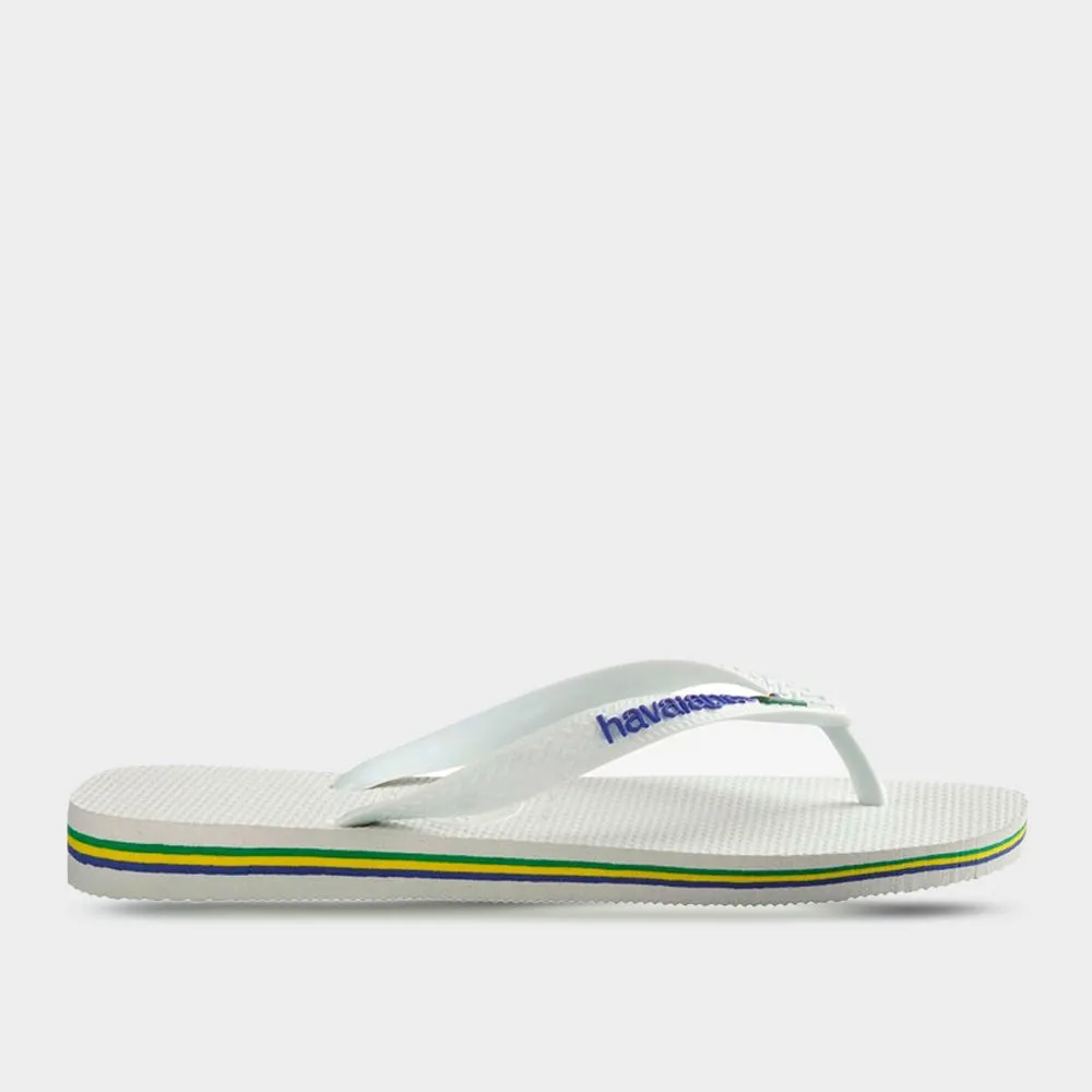 Havaianas Unisex Brazil Logo White Thongs White _ 180107 _ White