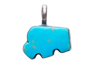 Kingman Turquoise Buffalo Pendant | Artisan Handmade
