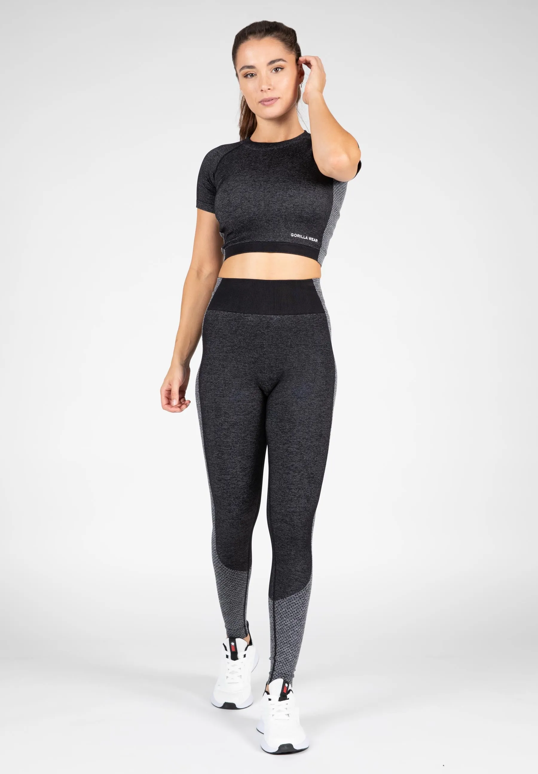 Selah Seamless Crop Top - Black