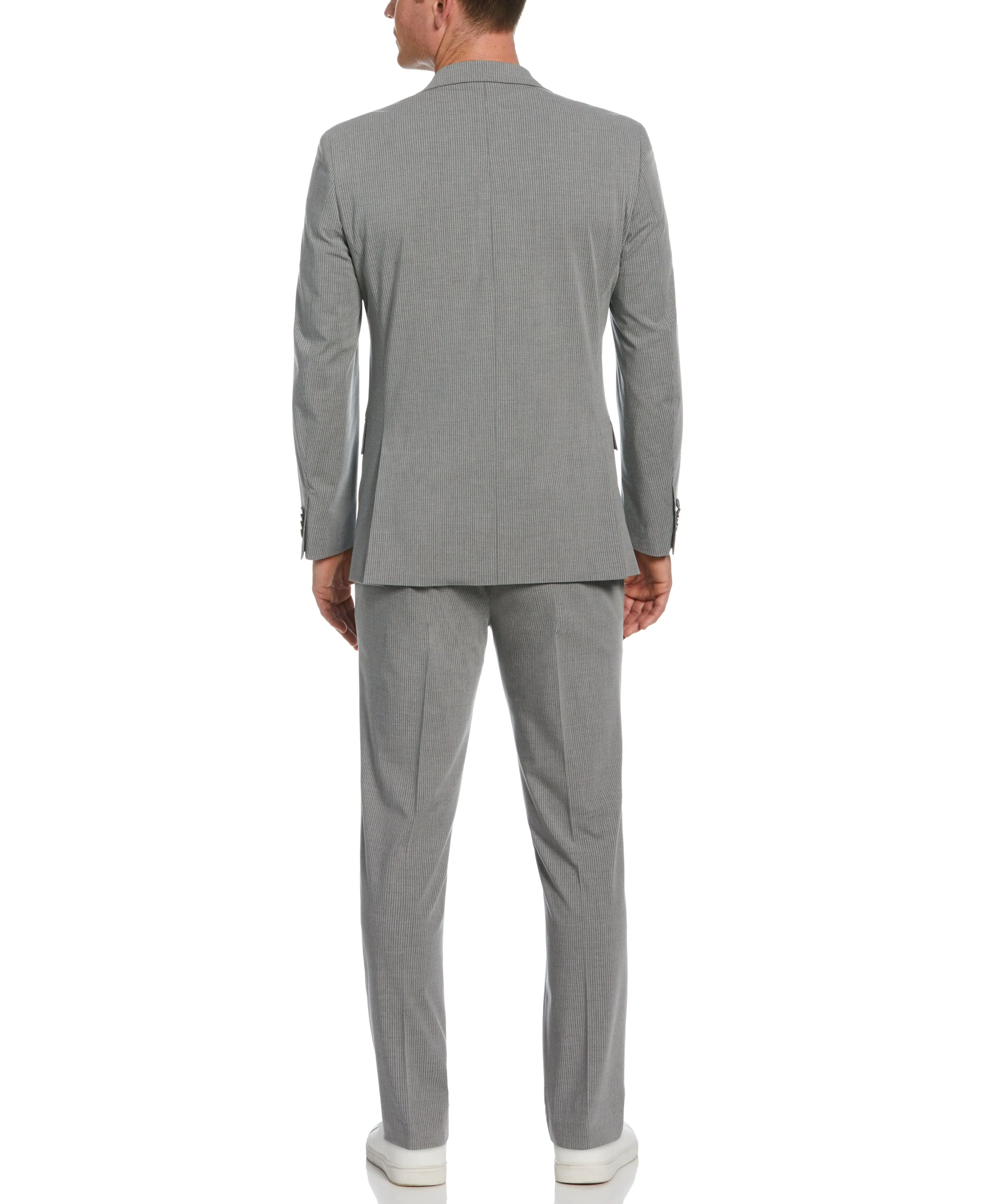 Slim Fit Grey Pinstripe Stretch Suit