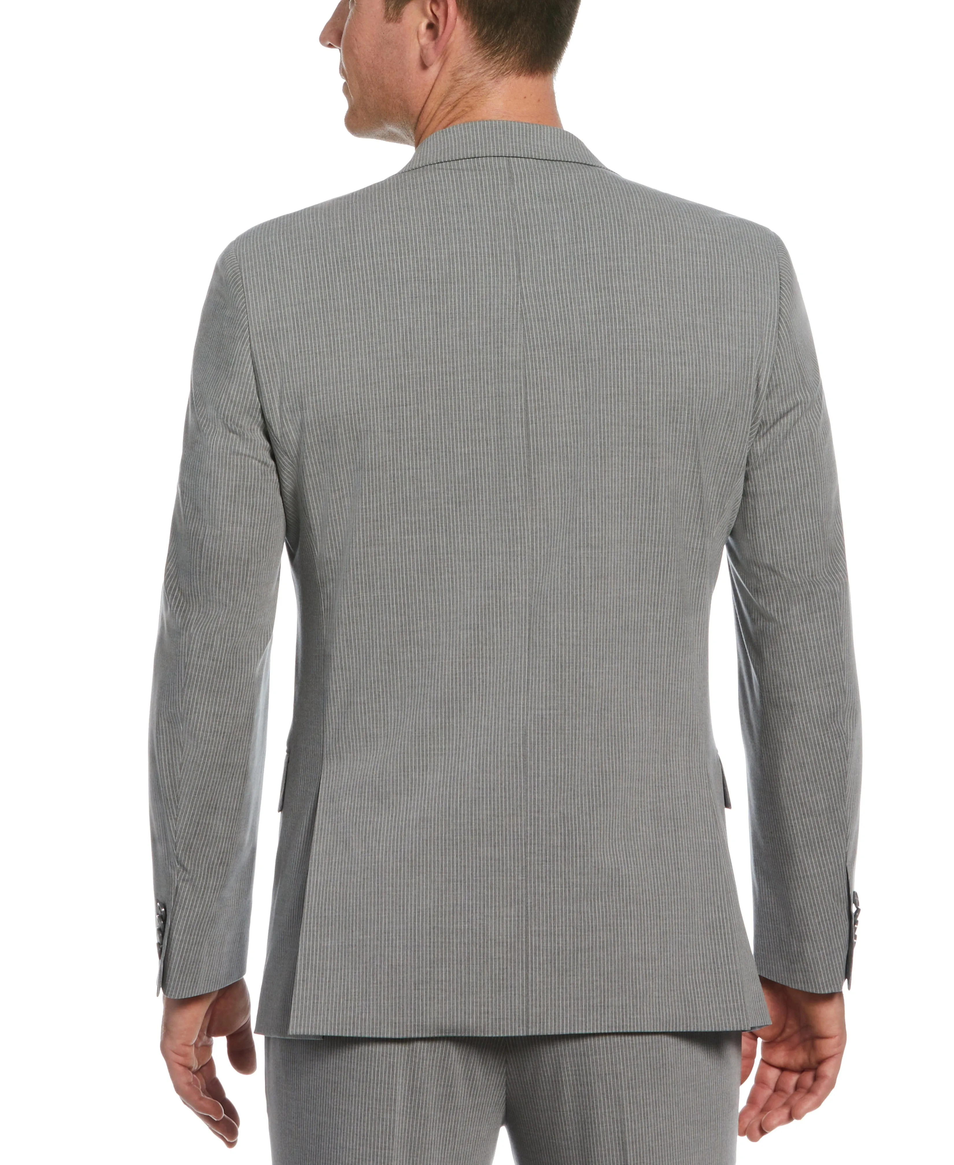Slim Fit Grey Pinstripe Stretch Suit