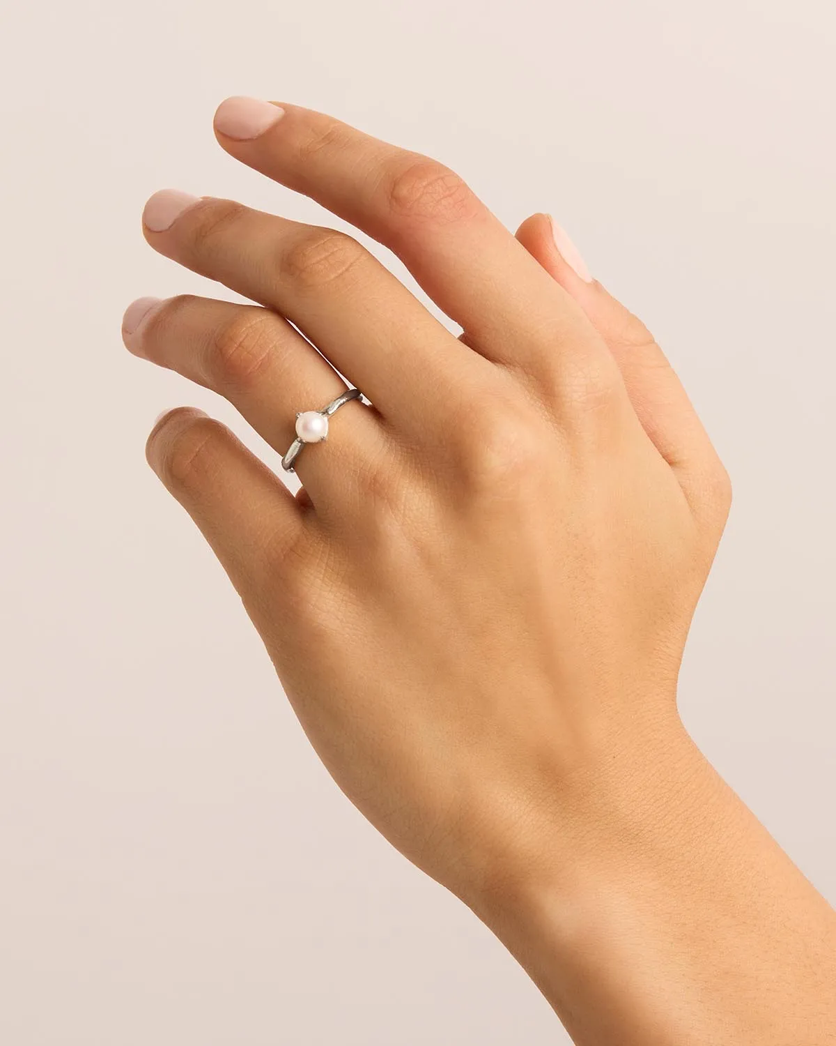 Sterling Silver Endless Grace Pearl Ring
