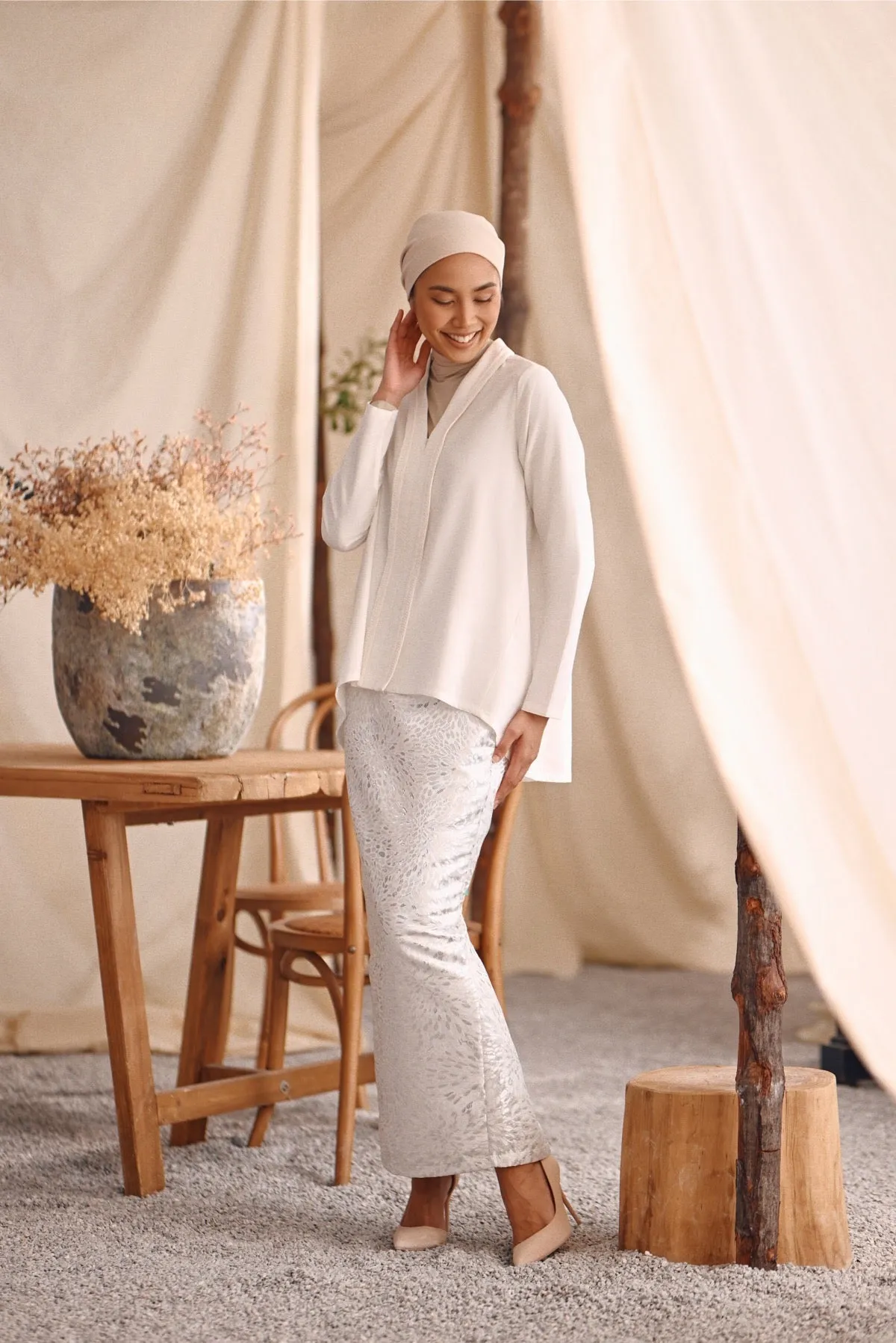 The Bayu Women Jacquard Skirt - Spring Ice