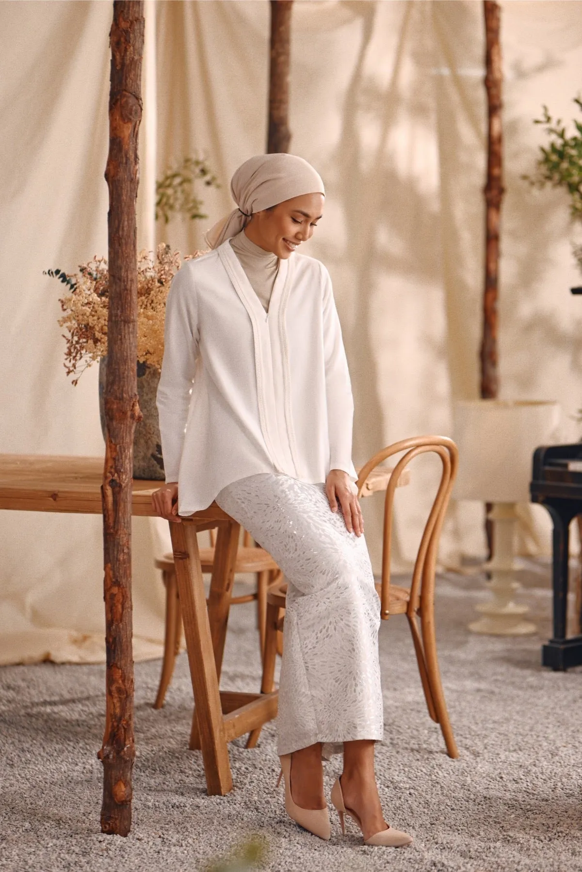 The Bayu Women Jacquard Skirt - Spring Ice