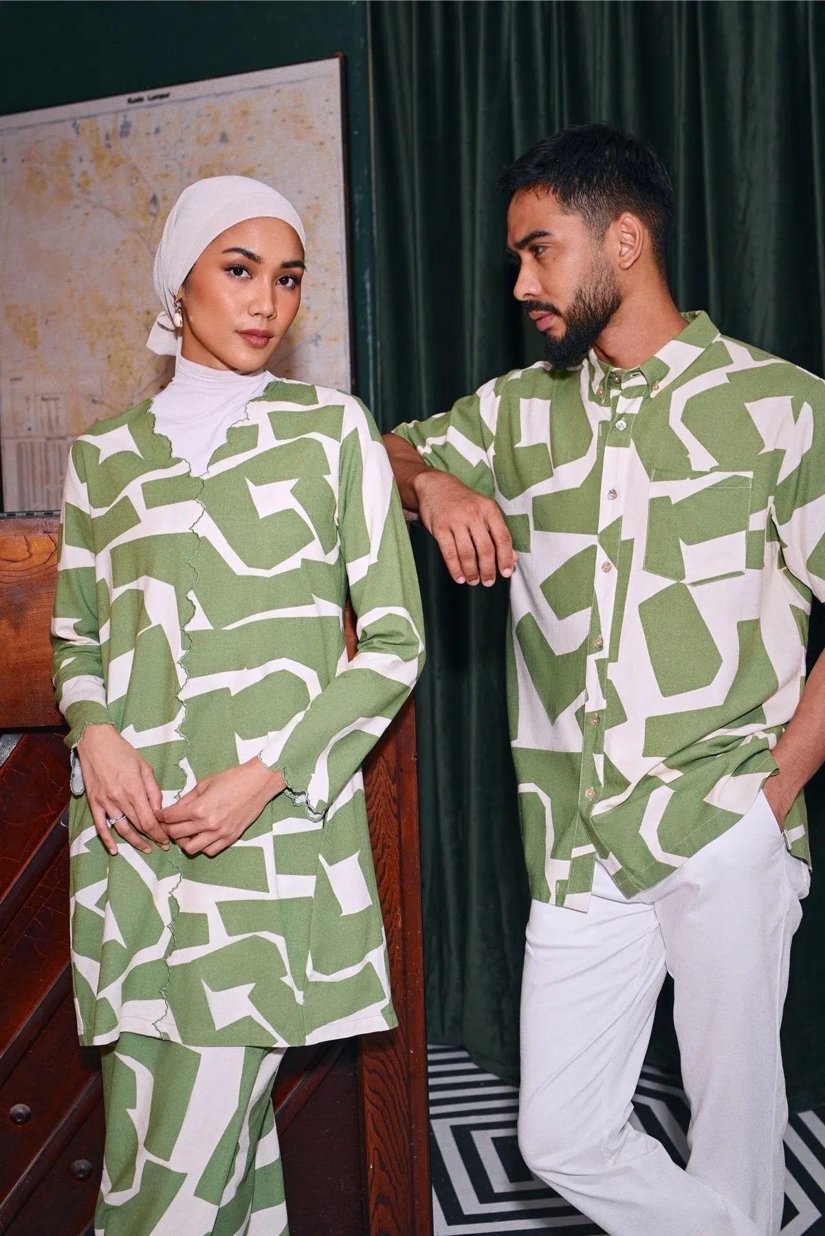 The Congkak Men Batik Shirt - Sprout
