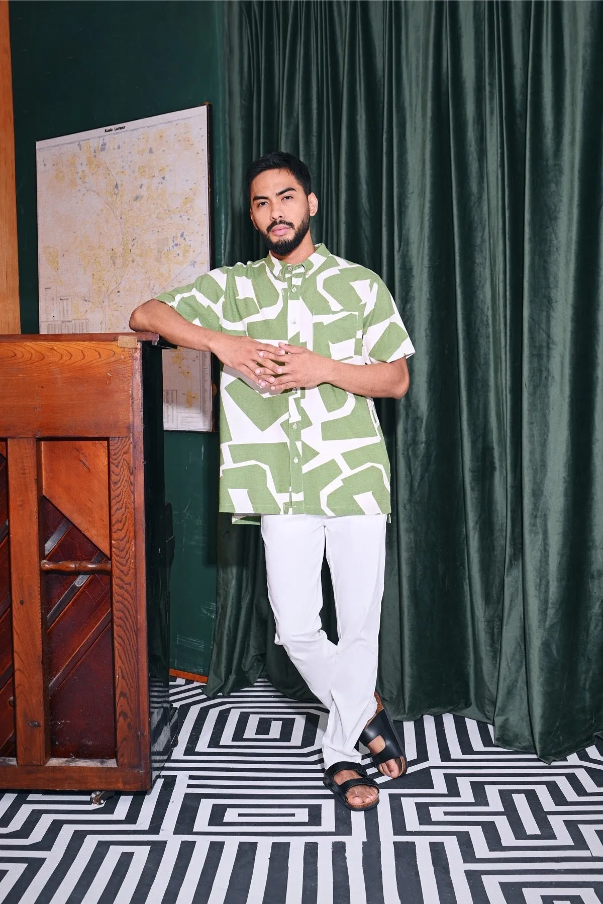 The Congkak Men Batik Shirt - Sprout