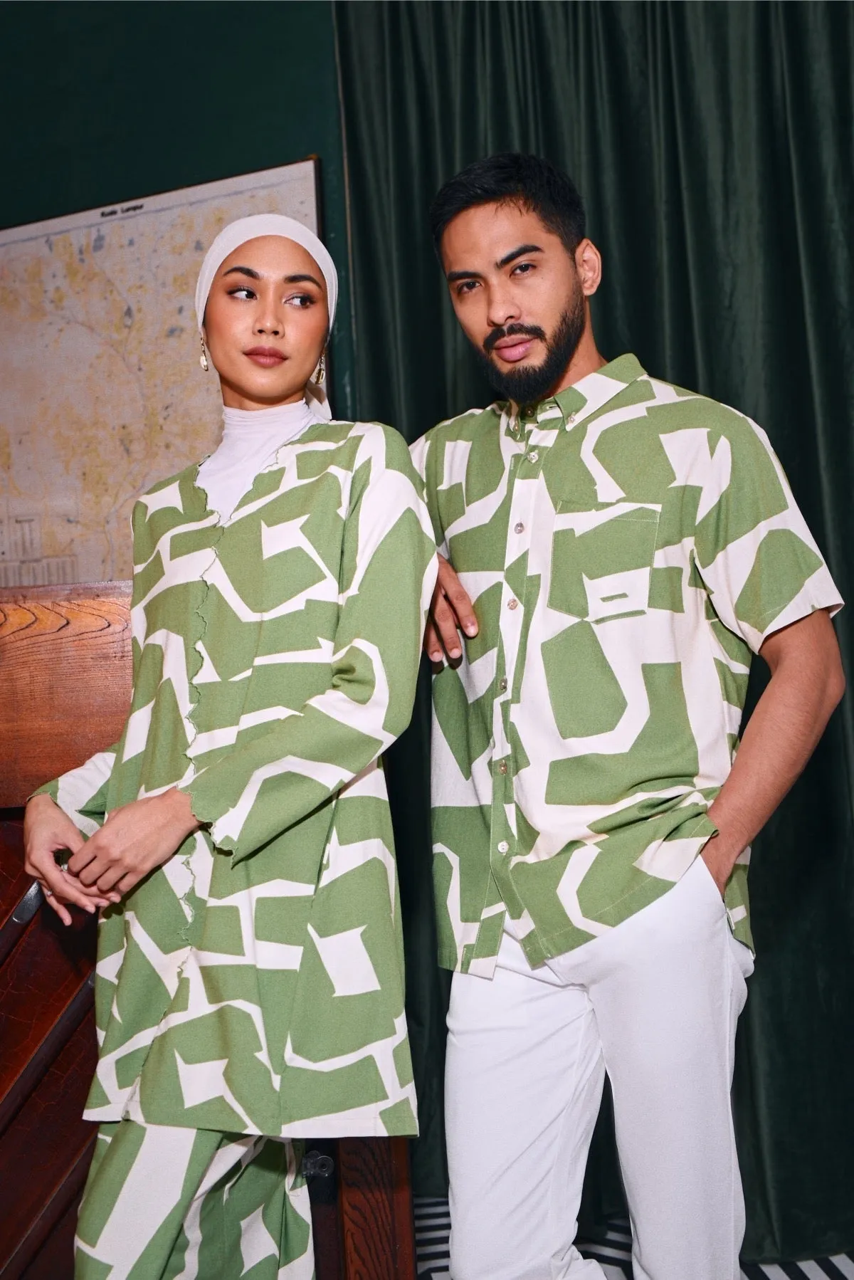 The Congkak Men Batik Shirt - Sprout