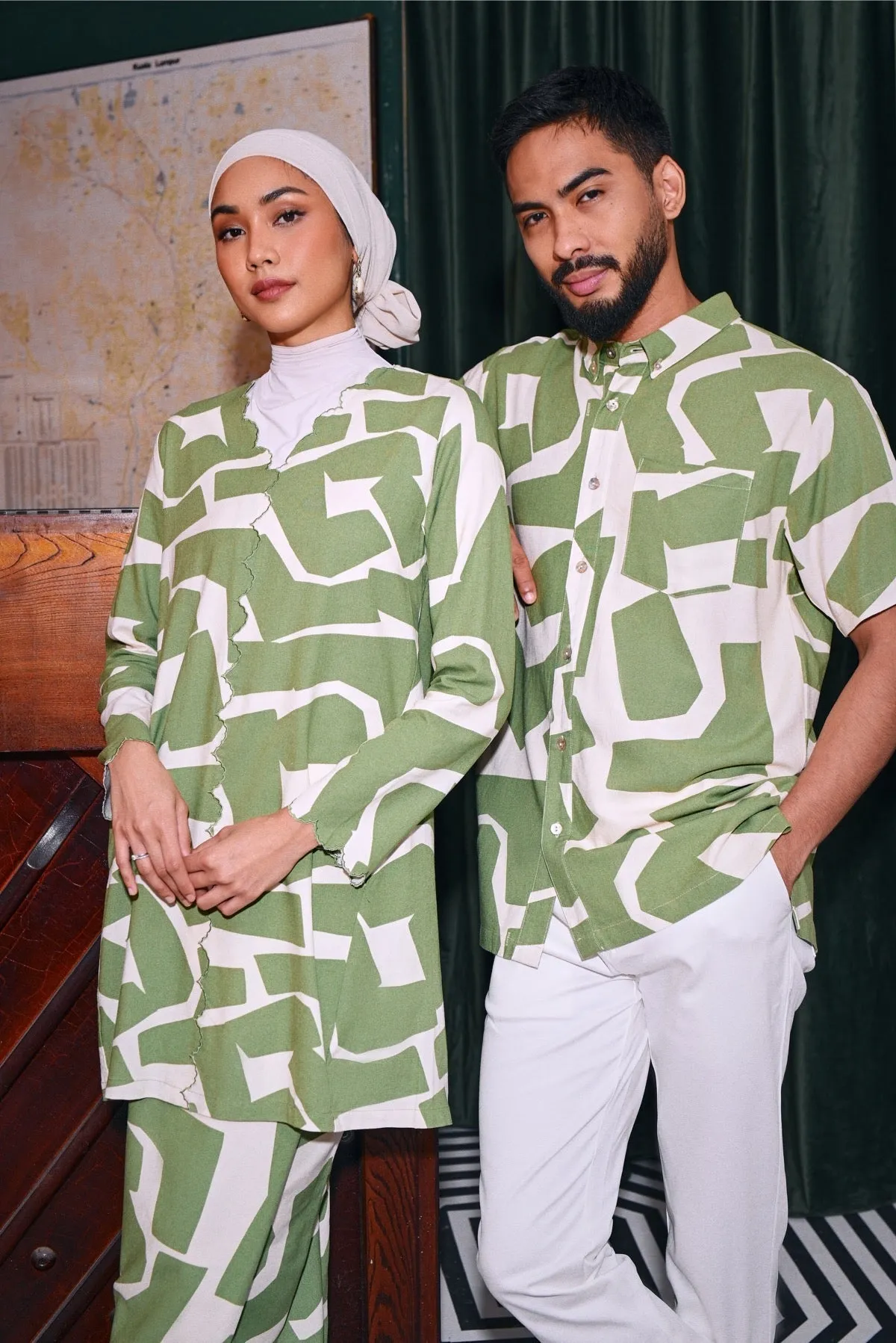 The Congkak Men Batik Shirt - Sprout
